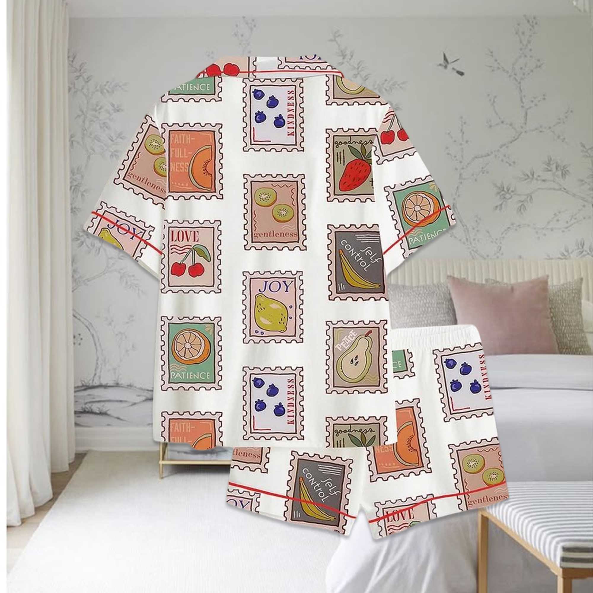 Alternative view of The Fruit Of The Spirit Satin Pajama Set