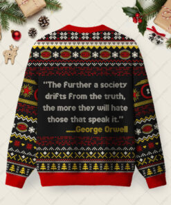 Alternative view of The Further A Society Ugly Christmas Fuzzy Fleece Sweatshirt