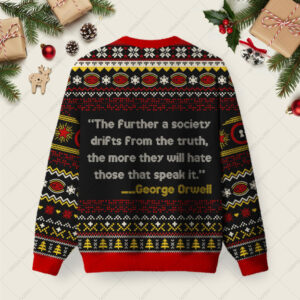 Alternative view of The Further A Society Ugly Christmas Fuzzy Fleece Sweatshirt