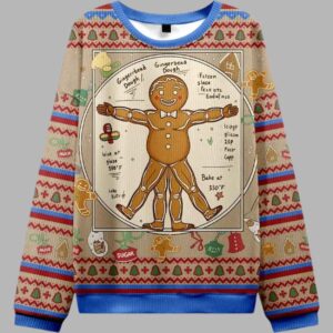 The Gingerbread Man Christmas Ugly Sweater - gullprint.com
