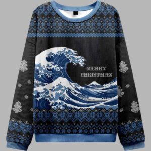 The Great Wave Japanese Ugly Christmas Sweater - gullprint.com