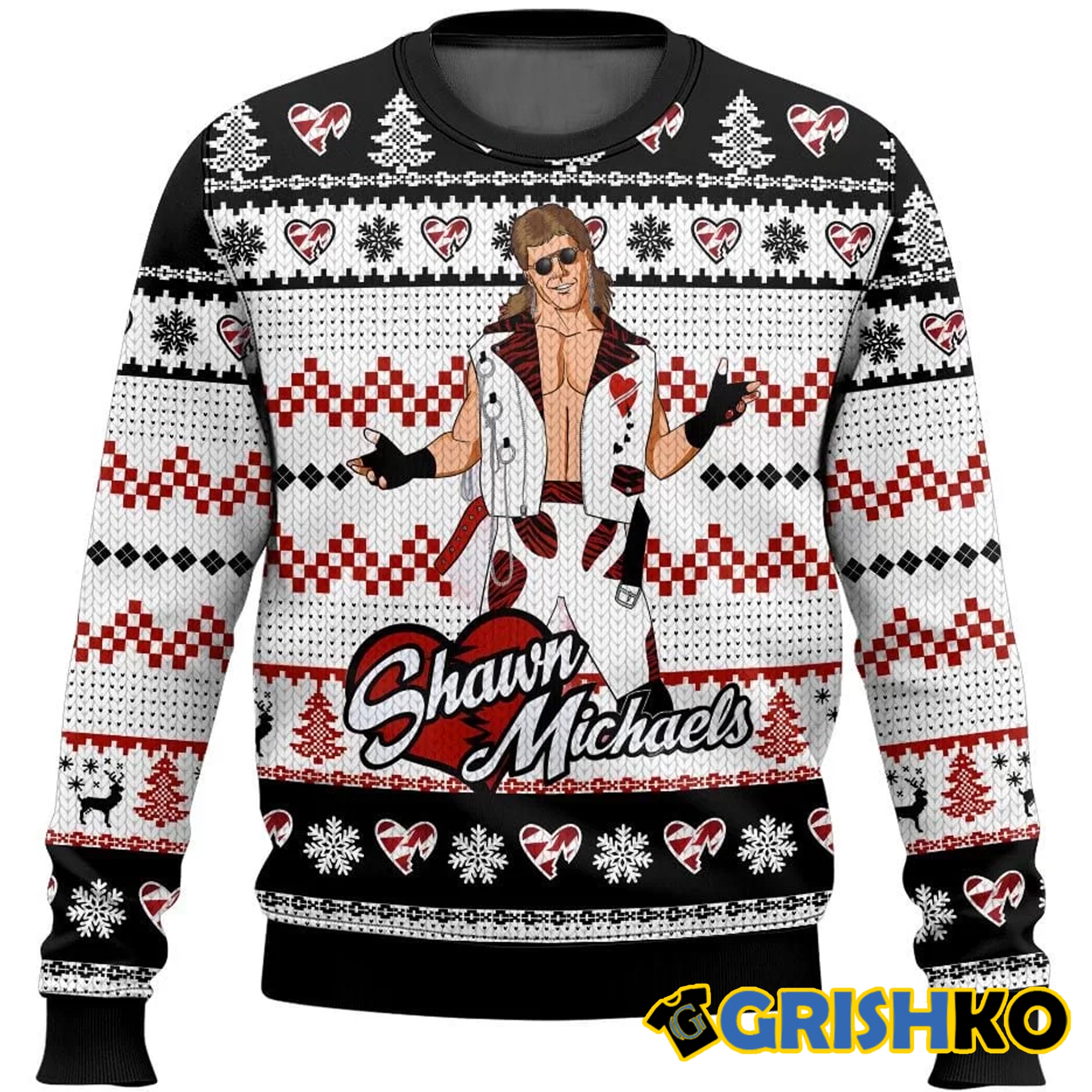 The Heartbreak Kid Shawn Michaels Ugly Sweater - Grishko.com