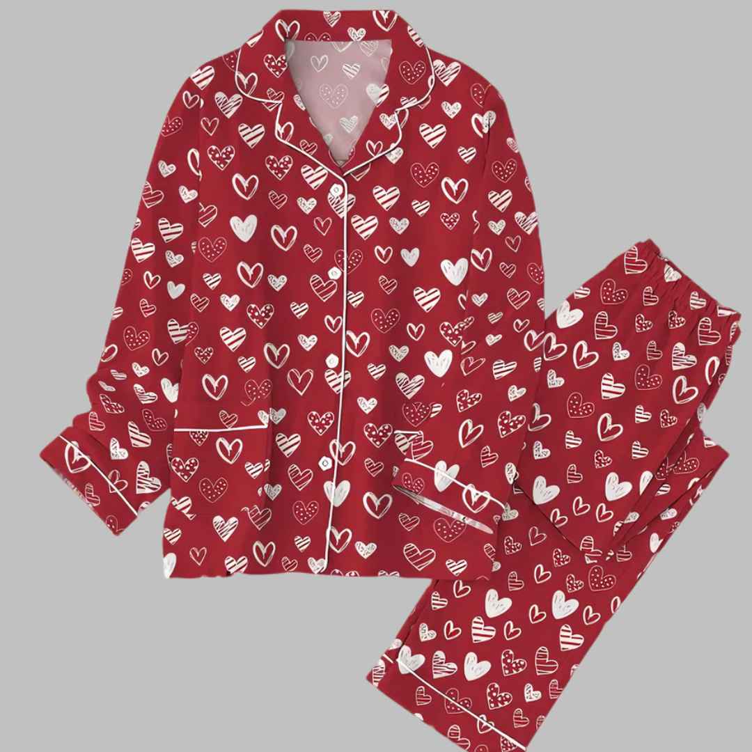 The Hearts Valentine Pajama Set