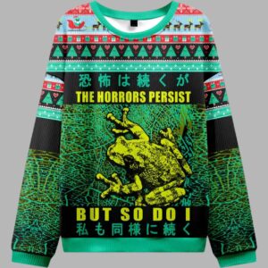 The Horrors Persist Frog Christmas Ugly Sweater - gullprint.com