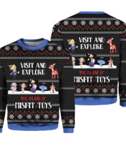 Alternative view of The Island of Misfit Toys Rudolph Christmas Sweater