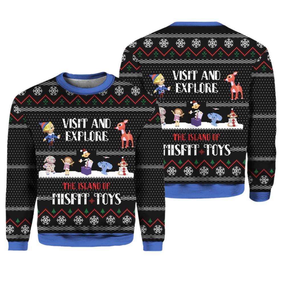 The Island of Misfit Toys Rudolph Christmas Sweater - Grishko.com