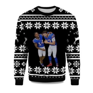 The Josh Allen and Stefon Diggs Bills 2025 Ugly Sweater