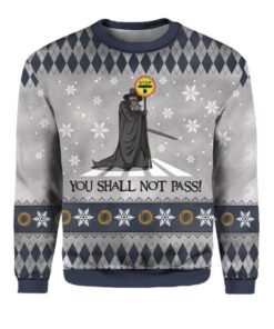 Alternative view of The Lord Of The Rings You Shall Not Pass Ugly Christmas Sweater