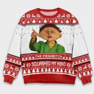The Mega Bitch Squashed My Head Christmas Ugly Sweater