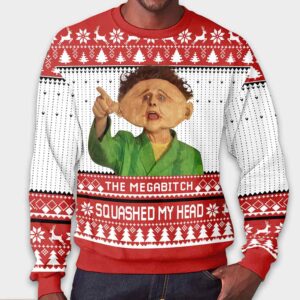 Alternative view of The Mega Bitch Squashed My Head Christmas Ugly Sweater