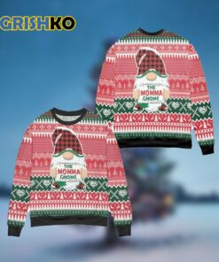 The Moma Gnome Reindeer Snowflake Pattern Ugly Christmas Sweater
