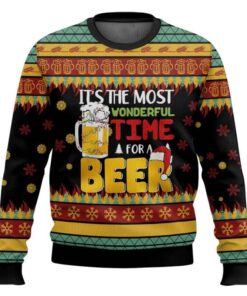 The Most Wonderful Time For A Beer Ugly Christmas Sweater