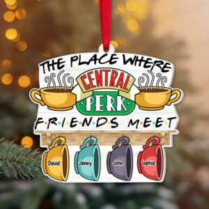 Alternative view of The Place Where Friends Meet, Personalized 03TOTN201123 Ornament, Christmas Gift For Friends
