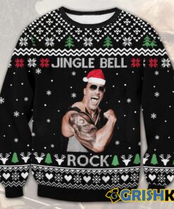 The Rock Jingle Bell Christmas Wool Ugly Sweater