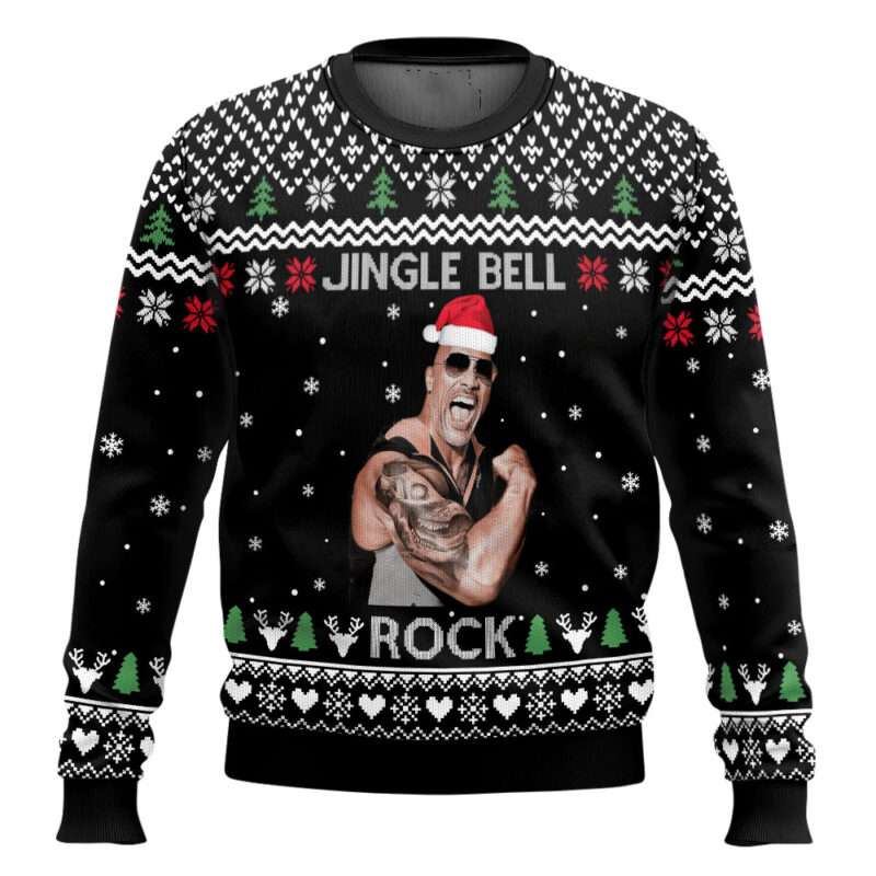 The Rock Jingle Bell Ugly Christmas Sweater