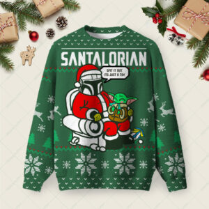 The Santalorian Ugly Christmas Fuzzy Fleece Sweatshirt