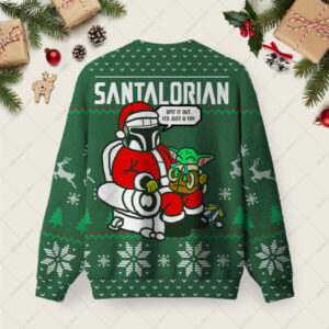 Alternative view of The Santalorian Ugly Christmas Fuzzy Fleece Sweatshirt