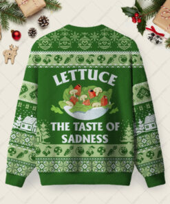 Alternative view of The Taste Of Sadness Ugly Christmas Fuzzy Fleece Sweatshirt