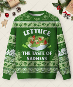 The Taste Of Sadness Ugly Christmas Fuzzy Fleece Sweatshirt