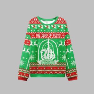 Alternative view of The Zero Of Fucks Tarot Ugly Christmas Sweater - Grishko.com