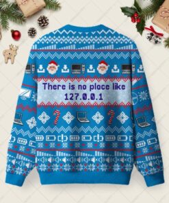 Alternative view of There Is No Place Like Ugly Christmas Fuzzy Fleece Sweatshirt