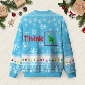 Alternative view of Think Ugly Christmas Fuzzy Fleece Sweatshirt