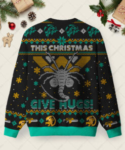 Alternative view of This Christmas Give Hugs Ugly Christmas Fuzzy Fleece Sweatshirt