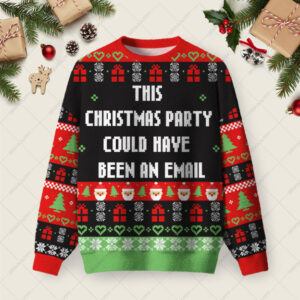 This Christmas Party Ugly Christmas Fuzzy Fleece Sweatshirt