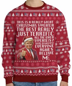 Alternative view of This Is A Really Great Christmas Sweater Trump Ugly Sweater