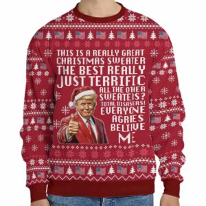 Alternative view of This Is A Really Great Christmas Sweater Trump Ugly Sweater