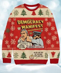 This is Democracy Manifest Christmas Ugly Sweater