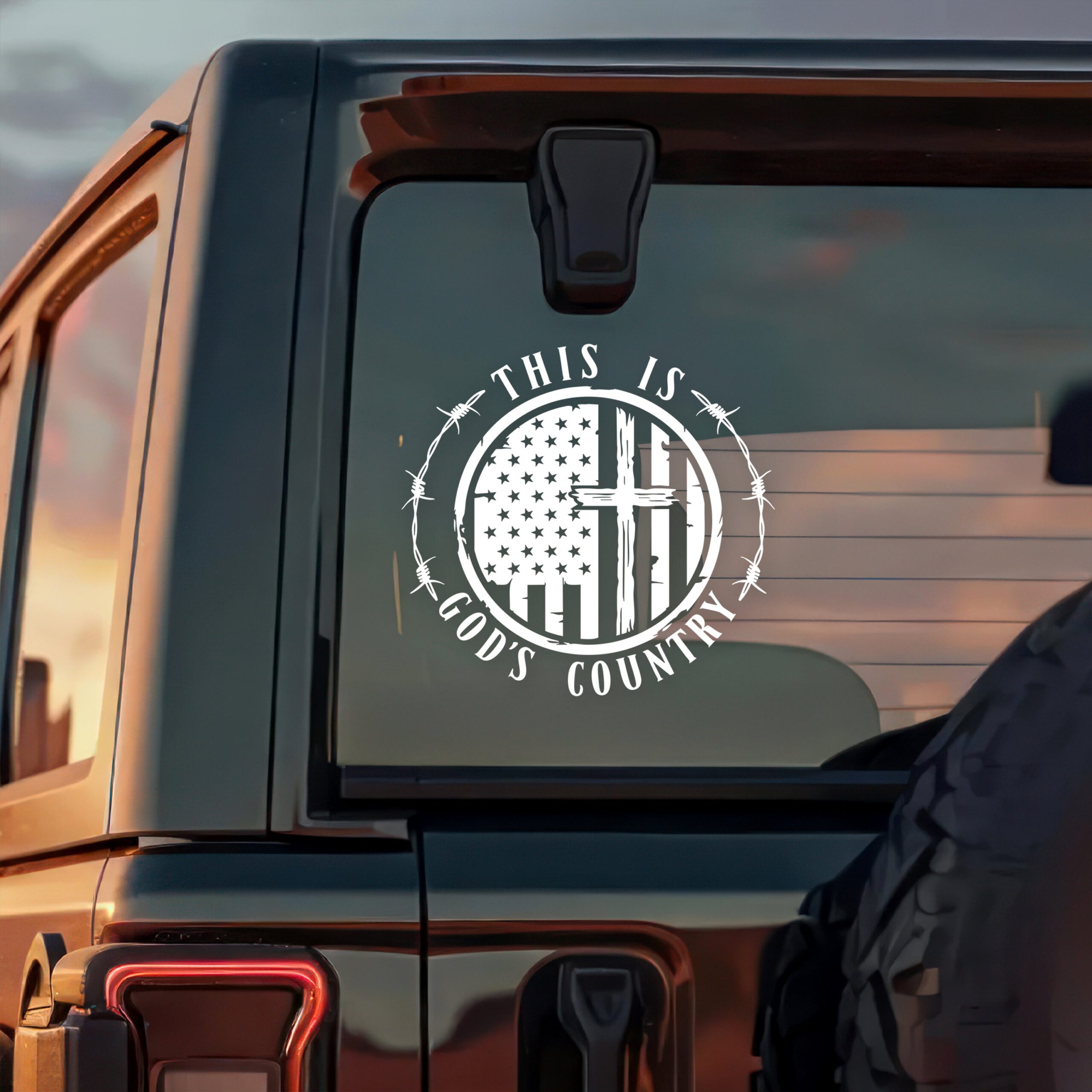 This Is God's Country - America 250 Years Car Window Decal Sticker LM32 895831 - Image 2