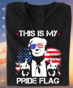 This Is My Pride Flag Trump Shirt | Happy 250th Birthday USA | Patriotic 4th Of July Tee | America 250th Anniversary | Independence Day Shirt