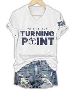 Alternative view of This Is Our Turning Point Freedom Charlie Kirk Shirt