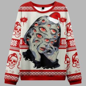 Thousand Eyes Gaze Ugly Christmas Sweater - gullprint.com
