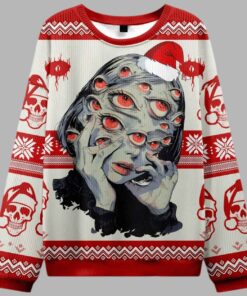 Alternative view of Thousand Eyes Gaze Ugly Christmas Sweater