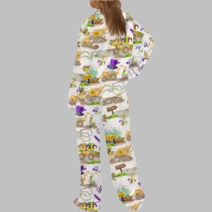 Alternative view of Throw Me Something Mister Mardi Gras Satin Pajama Set