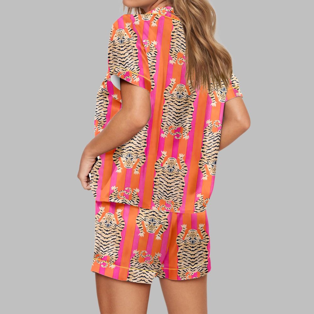 Tiger Print Pajama Set For Women - Image 3
