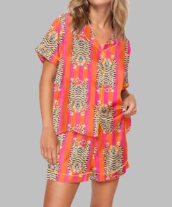 Tiger Print Pajama Set For Women