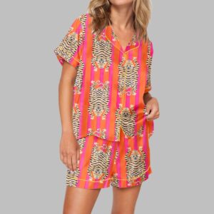 Tiger Print Pajama Set For Women