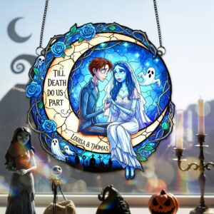 Till Death Do Us Part Suncatcher Ornament Personalized Gifts For Couple 05HUMG080825