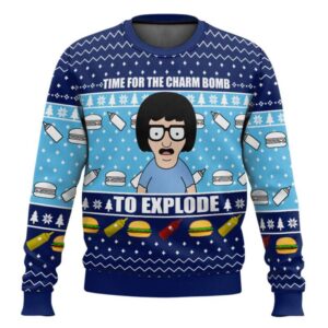 Time For The Charm Bomb To Explore Bob's Burgers Ugly Christmas Sweater