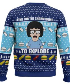 Alternative view of Time For The Charm Bomb To Explore Bob's Burgers Ugly Christmas Sweater