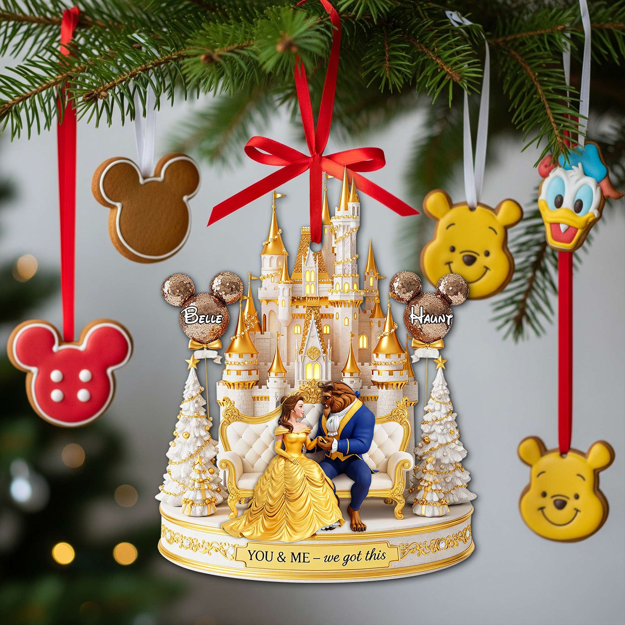 Alternative view of Timeless Tale Couple Ornament - Personalized Christmas Gifts For Couple 06OHLU180825