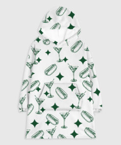 Tinis And Weenies Dirty Martini Party Flannel Blanket Hoodie