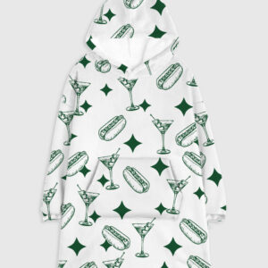 Tinis And Weenies Dirty Martini Party Flannel Blanket Hoodie