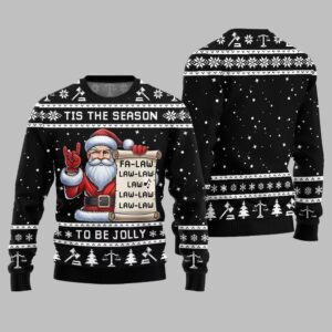 Alternative view of Tis The Season Be Jolly Fa Law Law Ugly Sweater Christmas 2025 - Grishko.com