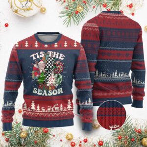 Tis The Season Groovy Christmas Ugly Sweater - Grishko.com