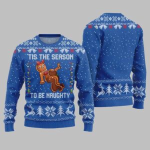 Alternative view of Tis The Season To Be Naughty Ugly Sweater Christmas 2025 - Grishko.com