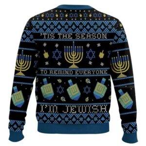 Alternative view of Tis The Season To Remind Everyone I'm Jewish Christmas Ugly Sweater